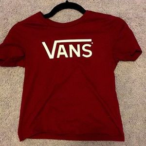 Brand: Vans,Color: Dark red,Size: small crop top